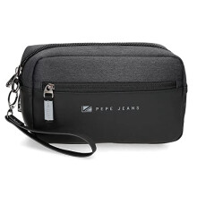 Pepe Jeans Jarvis Handbag Black 24.5 x 15 x 6 cm Polyester with Faux Leather Details