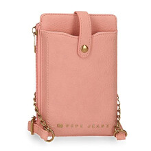Pepe Jeans Diane Shoulder Bag Mobile Holder Pink 9,5x16,5 cm Synthetic Leather