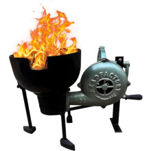 Simond Store Blacksmith's Forge Foundry Furnace with Hand Blower for Knife Making Blacksmithing Forging Tools Equipment - Vintage Style Coal Forge
