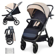 Twinly SPACELY Lightweight Folding Pushchair up to 22kg – Compact Baby Stroller with One-Hand Fold, Reclining Seat, XXL UPF50+ Canopy, Large