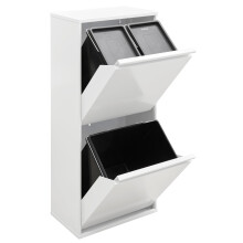 ARREGUI Basic CR401-B Steel Waste Separation System, 3 Compartments Waste Bin for the Kitchen, 3 Compartments Waste Bin, 11 + 11 + 23 L (45 L),