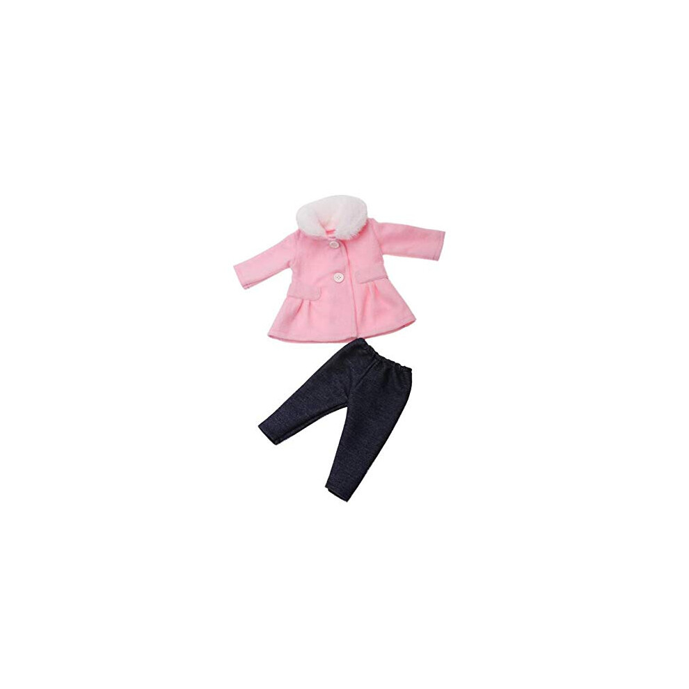 Photos - Doll Accessories DUORUI Doll Clothes Dress Winter Outfit Coat with Plush Collar Pants for American Girl Doll 18 inch