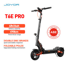 JOYOR T6E-PRO – Hochwertiger Klappmechanismus, 210 mm Trittbrett, heller Scheinw