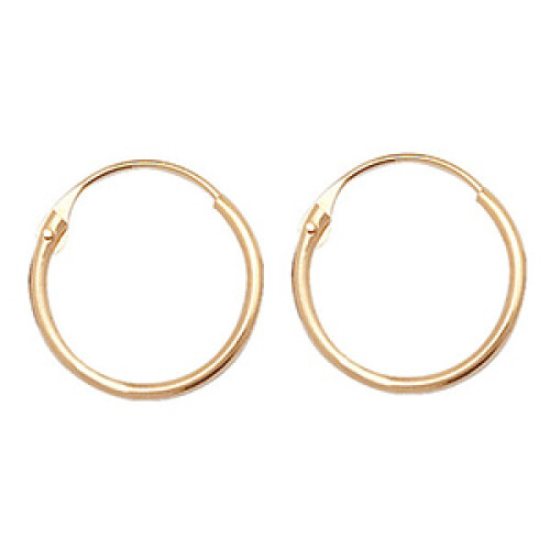 9ct Gold Ladies Sleeper Earrings - 10mm*10mm
