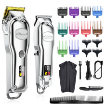 Hatteker Haarschneider für Männer IPX7 Wasserdichter Friseurschneider mit T-Klingenschneider Kids Clipper Professional USB wiederaufladbar