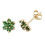 Beautiful 9ct Gold Ladies Stud Earrings with Emerald 1
