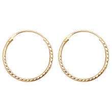 9ct Gold Ladies Sleeper Earrings - 12mm*12mm