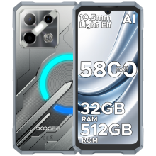 (silver) DOOGEE Blade GT Pro 5G Slim Rugged Phone, 32GB RAM+512GB ROM, 6.72" 120Hz, 5800mAh, 100MP Camera, LED Light Effect, IP68, NFC
