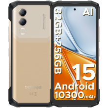 (GOLD) DOOGEE Blade20 Turbo 5G Rugged Phone, 32GB RAM+256GB ROM, 6.6" 90Hz, 10300mAh, 33W, 50MP, IP68/IP69K, MIL-STD-810H, NFC
