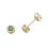 9ct Gold Ladies Stud Earrings with Emerald - 4mm*4mm 1