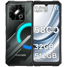 (black) DOOGEE Blade GT Pro 5G Slim Rugged Phone, 32GB RAM+512GB ROM, 6.72" 120Hz, 5800mAh, 100MP Camera, LED Light Effect, IP68, NFC