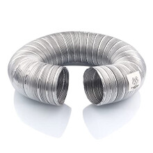 TYGERIX DN 70 mm / 7 cm / 2 3/4" (2.75 inch) Aluminum Flexible Hose | Extendable to 1.2 Meters | 250 C (482 F) Heat Resistant | Corrosion