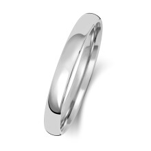 (U) Medium Platinum 950 2.5mm Slight Court Comfort Men/Ladies Wedding Band/Ring