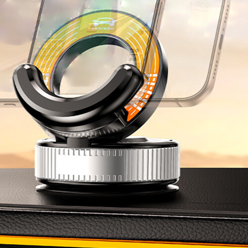 Adjustable Car Mobile Phone Stand Having Strong Suction-Orange 1