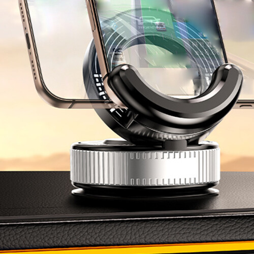 Adjustable Car Mobile Phone Stand Having Strong Suction-Orange 2