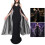 Open Front Chiffon Halter Long Cape Shawl Great For-Red 180cm 3