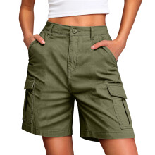 Pantalon cargo en coton élégant pour femmes-Vert armée XXXXL