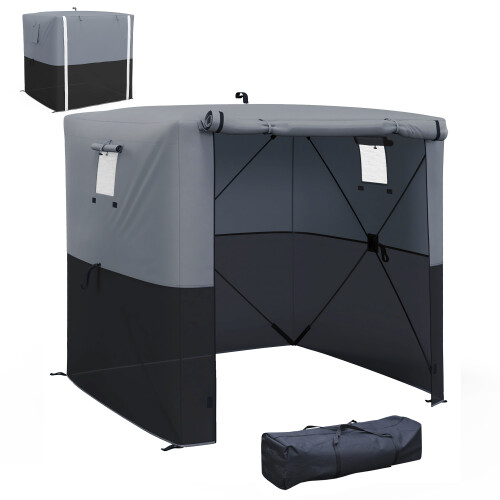 2x2m Pop Up Gazebo with Accessories, Black