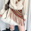 Fringe Driehoeken Sjaal Handgeweven Gemengde Wolmix-Wit 7
