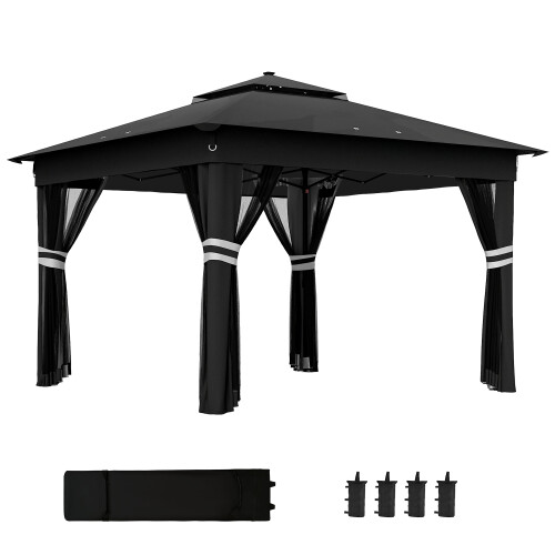 196x75cm Front Door Canopy Awning Rain Shelter, Black 1