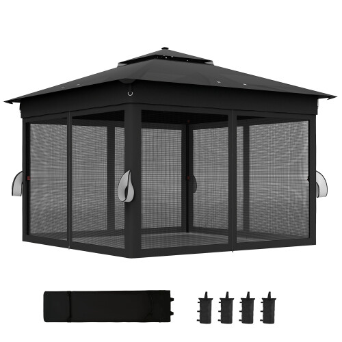 196x75cm Front Door Canopy Awning Rain Shelter, Black 2