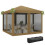 100x75cm Front Door Canopy Awning Rain Shelter, Clear 2