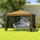 100x75cm Front Door Canopy Awning Rain Shelter, Clear 4
