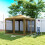 100x75cm Front Door Canopy Awning Rain Shelter, Clear 6