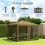 100x75cm Front Door Canopy Awning Rain Shelter, Clear 7