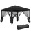 196x75cm Front Door Canopy Awning Rain Shelter, Clear 3