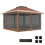 3x4m Hexagon Pop Up Gazebo with Netting, Beige 3