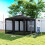 196x75cm Front Door Canopy Awning Rain Shelter, Clear 6