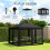 196x75cm Front Door Canopy Awning Rain Shelter, Clear 7