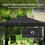 196x75cm Front Door Canopy Awning Rain Shelter, Clear 8