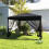 196x75cm Front Door Canopy Awning Rain Shelter, Clear 10