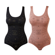 High Waist Shapewear 2 Piece Invisible-Black bean color M