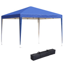 3x3m Garden Pop Up Gazebo Marquee Tent with Carry Bag, Blue