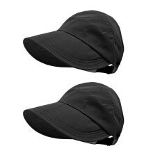 Pack Of 2 Adjustable Edge Hat With Sun Protection-Black