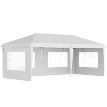 3x6m Pop Up Gazebo Party Tent with Sidewalls, White