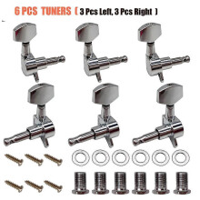 (6PCS Diamond Shape) 2-6 PCS Guitar String Tuning Pegs Tuner Full-closed Tuner Machine Heads for Electric Guitar Folk Acoustic Guitar Tuning Pegs
