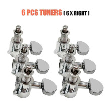 (6PC Semicircle Right) 2-6 PCS Guitar String Tuning Pegs Tuner Full-closed Tuner Machine Heads for Electric Guitar Folk Acoustic Guitar Tuning Pegs