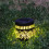 Metal Solar Lights with Flower Shadow Projection for-2 pack 5