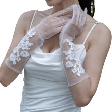 Durchsichtige, transparente weiße Handschuhe mit-Weiß