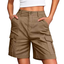 Pantalon cargo en coton élégant pour femmes avec-Chameau XL