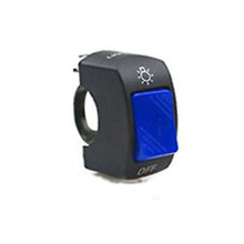 (Blue) 22mm ON/OFF Motorcycle Switch Push Button 12V Button Connector Handlebar Switch for ATV Electronic Bike Scooter Motorbike