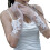 Durchsichtige, transparente weiße Handschuhe mit-Weiß 4