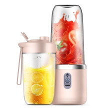 Tragbarer, wiederaufladbarer Entsafter-Becher mit 6 Klingen - Einzeldeckel Pink