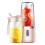 Draagbare Oplaadbare Juicer Cup met 6 Messen - Enkele Deksel Pink 1