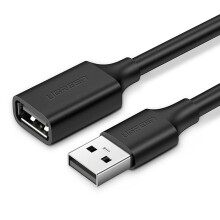 Cable de extensión Ugreen USB-A 2.0, 0,5 m - Negro