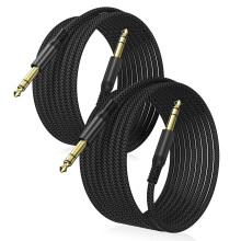 Elebase 6.35mm TRS Instrument Cable 3M 2Pack,1/4 Inch Male Guitar Cord 10FT